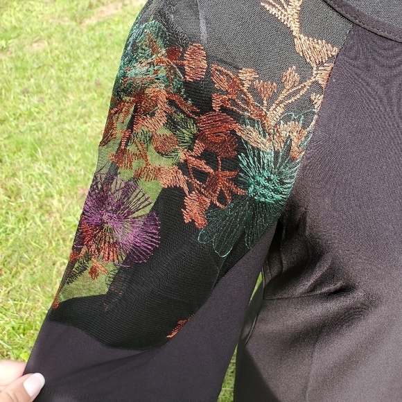 Back midi dress with sheer top NEW size 6 - Picture 6 of 9